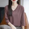 Spring And Summer New White MercerizedCropped Sleeve T-shirt Feminine Joker Bottoming Shirt Half Sleeve