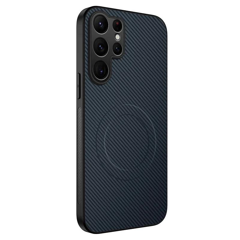 Magnetic Silicone Case For Samsung Galaxy S23 FE S25 Edge S22 S20 Plus S21 S24 Ultra Wireless Charging Soft Cover Phone Cases