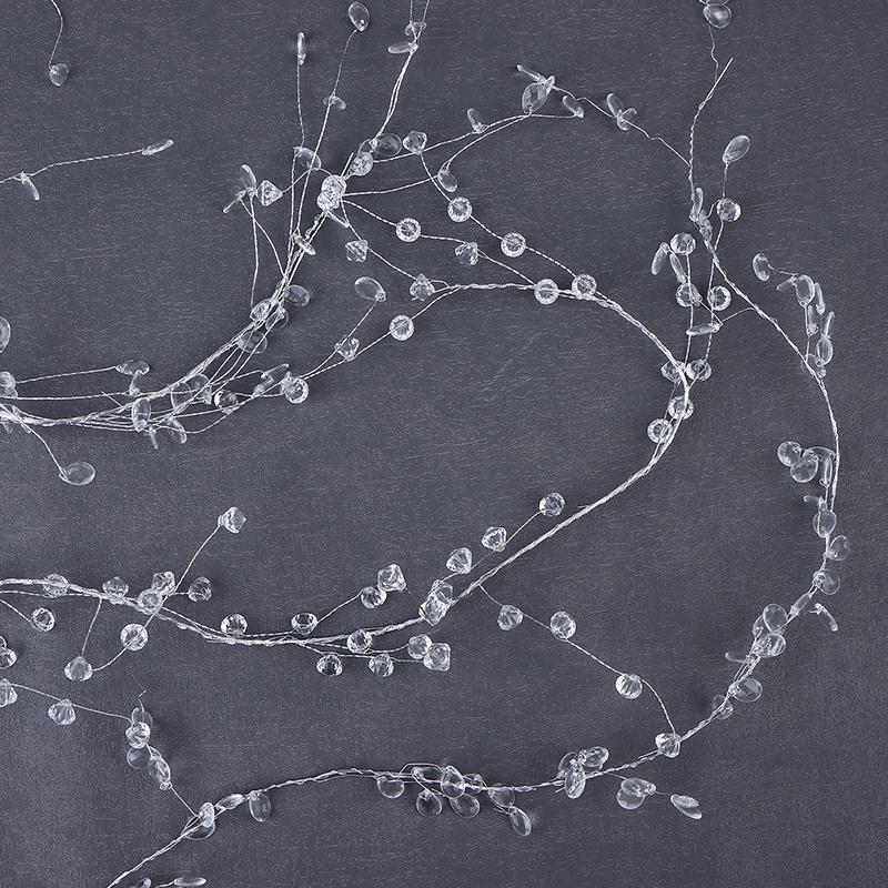 DIY Akrylové Křišťálové Korálky Kapka Déšť Šňůrka Větev Závěsná Girlanda Průhledná Diamantová Korálková Svatba Dekorace