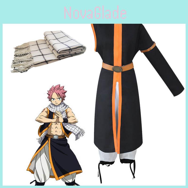 Vynikající anime Fairy Tail Natsu Dragneel Halloweenský cosplay kostým Unisex oblečení