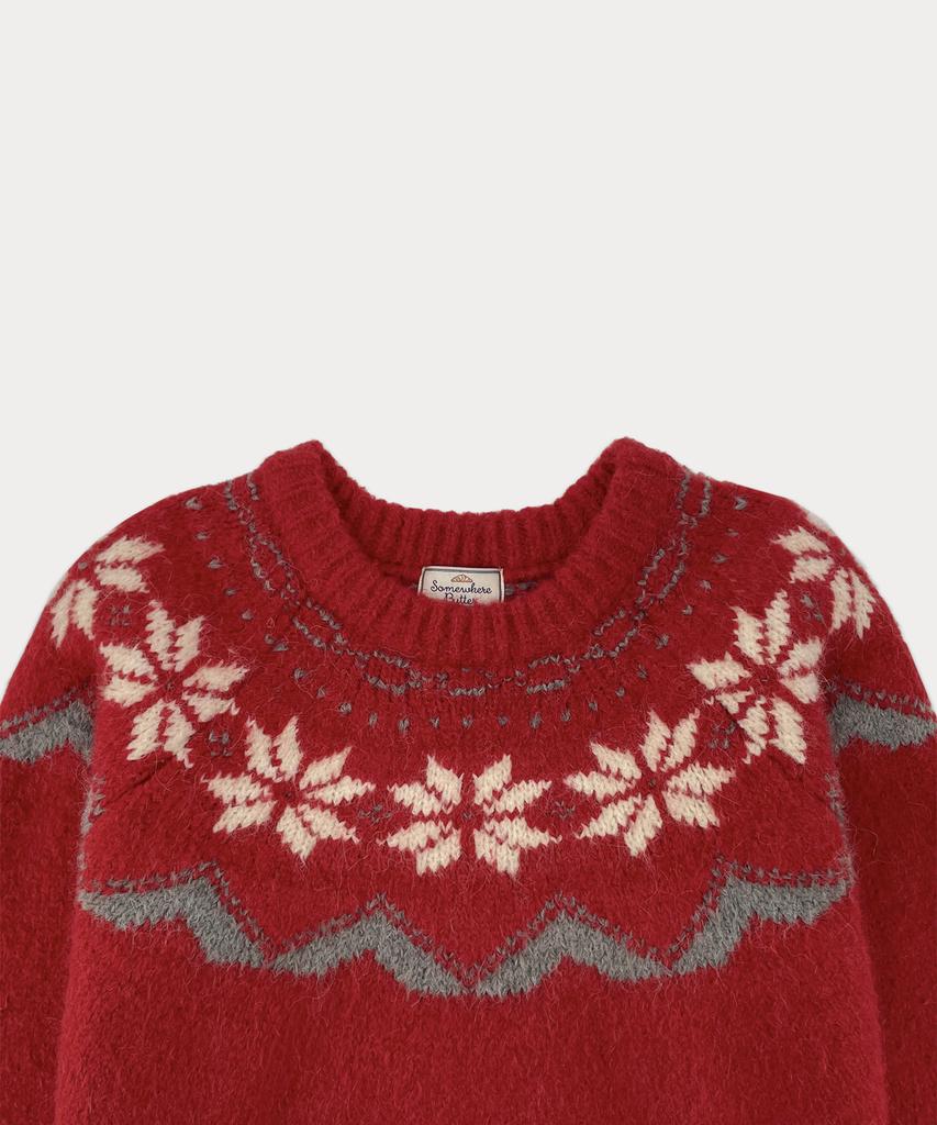 Sseomweeobeoteo Snow Alpaca Nordic Knit - Red