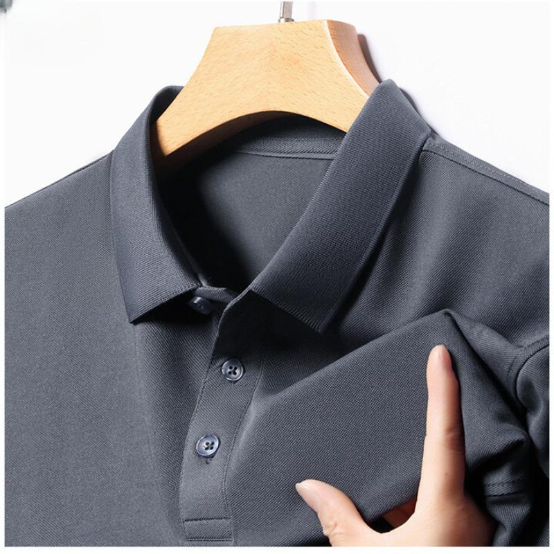 Solid Color High-End Polo Shirt Short-Sleeved T-shirt Printing Men and Women Lapel Clothes