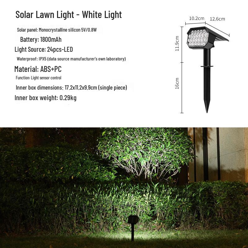 Solar Waterproof Outdoor Lawn Spotlight