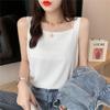 Square Collar Halter Vest Women's Summer Chiffon Loose Black and White Inside Wear Sleeveless Bottom Shirt Top