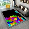 3D Retro Game Tetris Gamer Cartoon Area Rug,Carpet for Home Living Room Bedroom Sofa Doormat Decor,kid play Non-slip Floor Mat