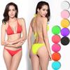 Hochwertiger String-Badeanzug Hochtaillierter Badeanzug Wunderschönes Einfarbiges Brasilianisches Bikini-Set für Damen