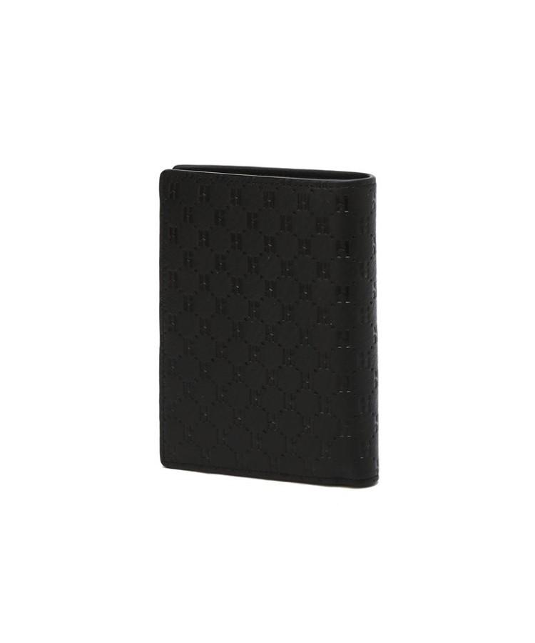 Hazzys Men Acc Black Logo Pattern Cowhide Medium Wallet Hjwa6F836Bk