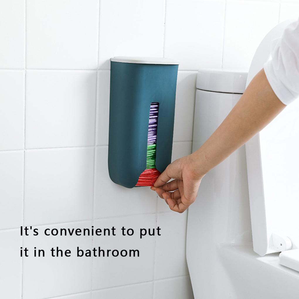Wall Mounted Garbage Bags Storage Box Home Kitchen Plastic Pouch Case Space Saving Organizer