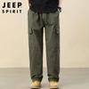 JEEP SPIRIT Men's Straight-Leg Cargo Casual Pants