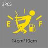 Fuel Tank Cap Sticker Tearable Waterproof Funny Sticker Personalized Reflective Car Sticker 1 /2Pcs