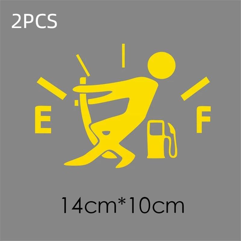 Fuel Tank Cap Sticker Tearable Waterproof Funny Sticker Personalized Reflective Car Sticker 1 /2Pcs