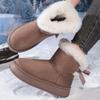 2025 Winter New Fleece Thickened Bread Shoes, Wool Cotton Shoes, Thick Soles, Heightened, Non-slip and Warm Snow Boots