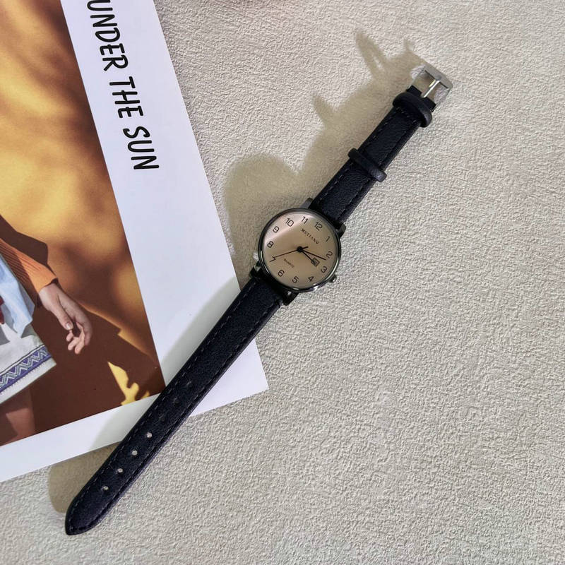 Retro Digital Calendar Watch Female Minimalist Temperament Junior High School Students Civil Service Exam Special Belt Female Watch