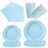 Birthday Party Tableware Set Pink Purple Disposable Paper Plates Napkins Cups Party Decor Wedding Baby Shower Party Supplies