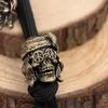 Punk Skull Brass Knife Beads EDC Outdoor DIY Bracelets Accessories Umbrella Rope Woven Lanyard Pendants
