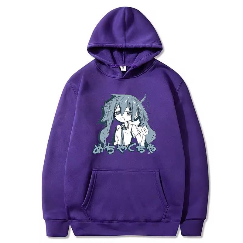 Japonské Anime Dámská Mikina Bavlna Volná Streetwear Ležérní Trička Dlouhý Rukáv Hip-hop Top Dámské Oblečení