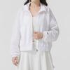 Skechers Comfort Sports Series Training Hooded Woven Windbreaker Women jackets Bright-White P225W008-0019