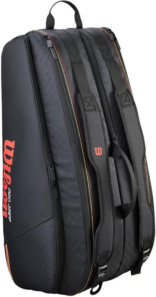 Wilson PRO STAFF CLASSIC Tennis Racquet Bag Holds up to 12 racquets on Black WR8053801001 - (based medium-weight racquets) -
