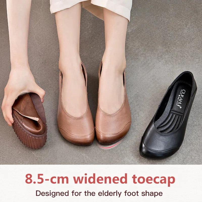 Fashion Women's Single shoes simple Flat Bottom Roman Shoe square head shallow mouth Wedge Heels Ladies casual comfortable Loafers