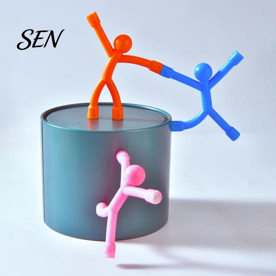 Magnetische Notizhalter Strichmännchen Fidget Spielzeug, Biegsamer Magnet Mehrfarbiger Streichmännchen Kühlschrank Einzigartige Geschenke für Kinder Fotohalter, Stressabbau