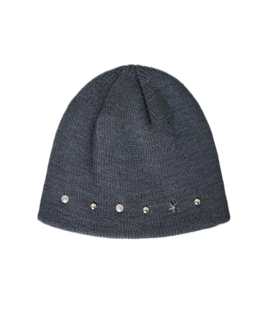 Jenadu Eddie Studded Beanie_Charcoal