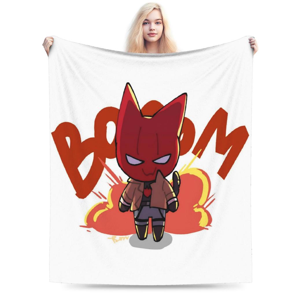 Jason Todd Knitted Blankets Fleece Red Hood Anime Soft Throw Blanket for Bedroom Sofa Bed Rug