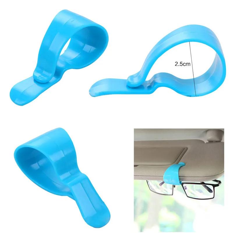 2Pcs Universal Auto Car Vehicle Parking Visor Sunglasses Glasses Card Pen Holder Ticket Permit Holder Clip Fastener Sticker