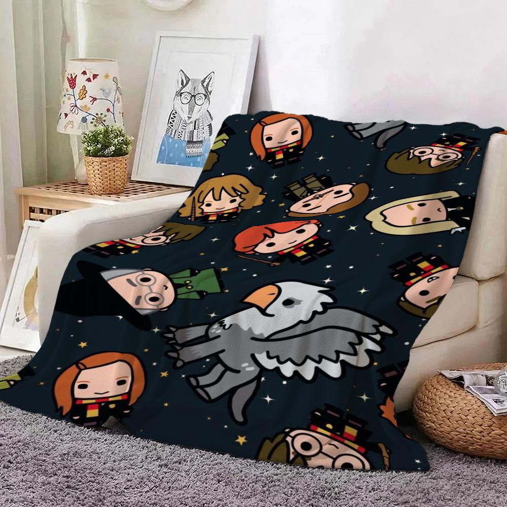 Magic Hermione Theme Printed Blanket Cozy Comfortable Throw Blanket For Living Room Sofa Nap Lightweight Home Decor Great Holiday Gift