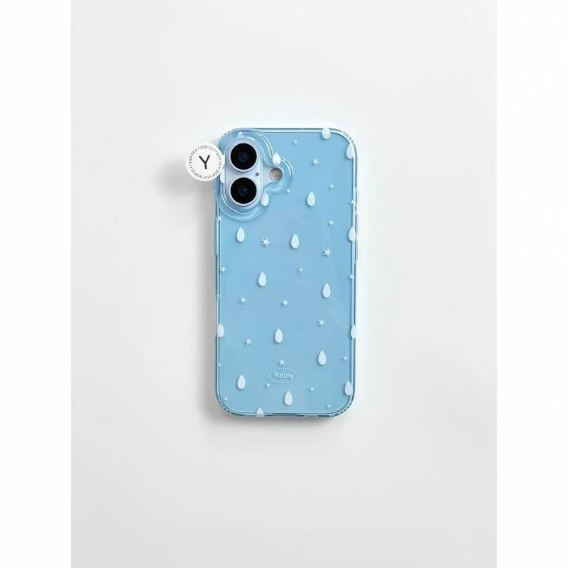Japanese and Korean style niche jelly color white raindrops for iPhone17promax Apple 16 mobile phone case 15 new models