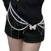 Artificial Pearls Waist Chain With Tassels Butterfly Necklace Adjustable Waist Chain Body Jewelry For Various Occasion