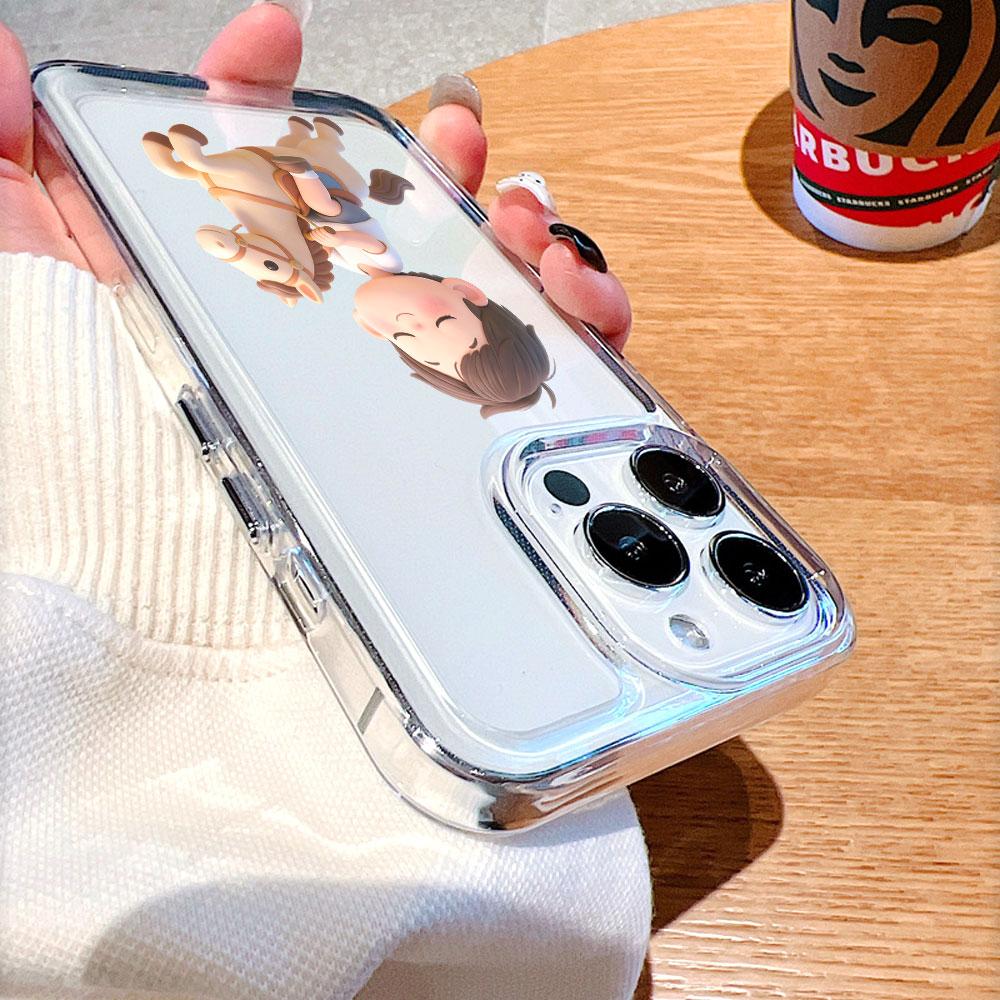 Boy Riding Horse Figurine Transparent soft TPU Phone Case for Xiaomi Redmi Note 15 14 13 12 11 10 9 Pro Plus 4G 5G Soft Cover