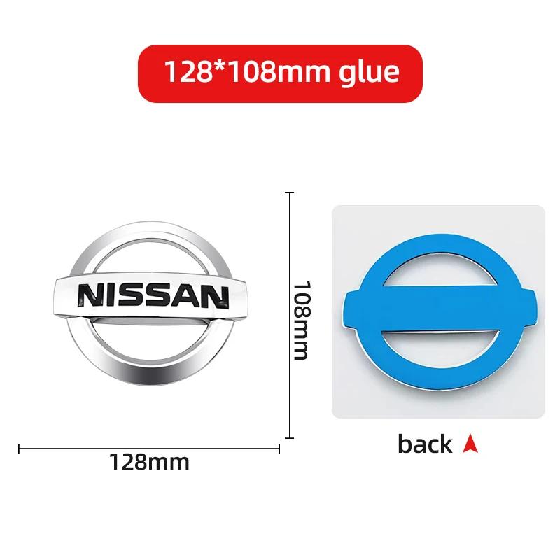3D ABS Car Front Emblem Rear Trunk Badge Steering Wheel Sticker For Nissan Qashqai Tiida Kicks Versa Leaf Sentra Altima X-trail