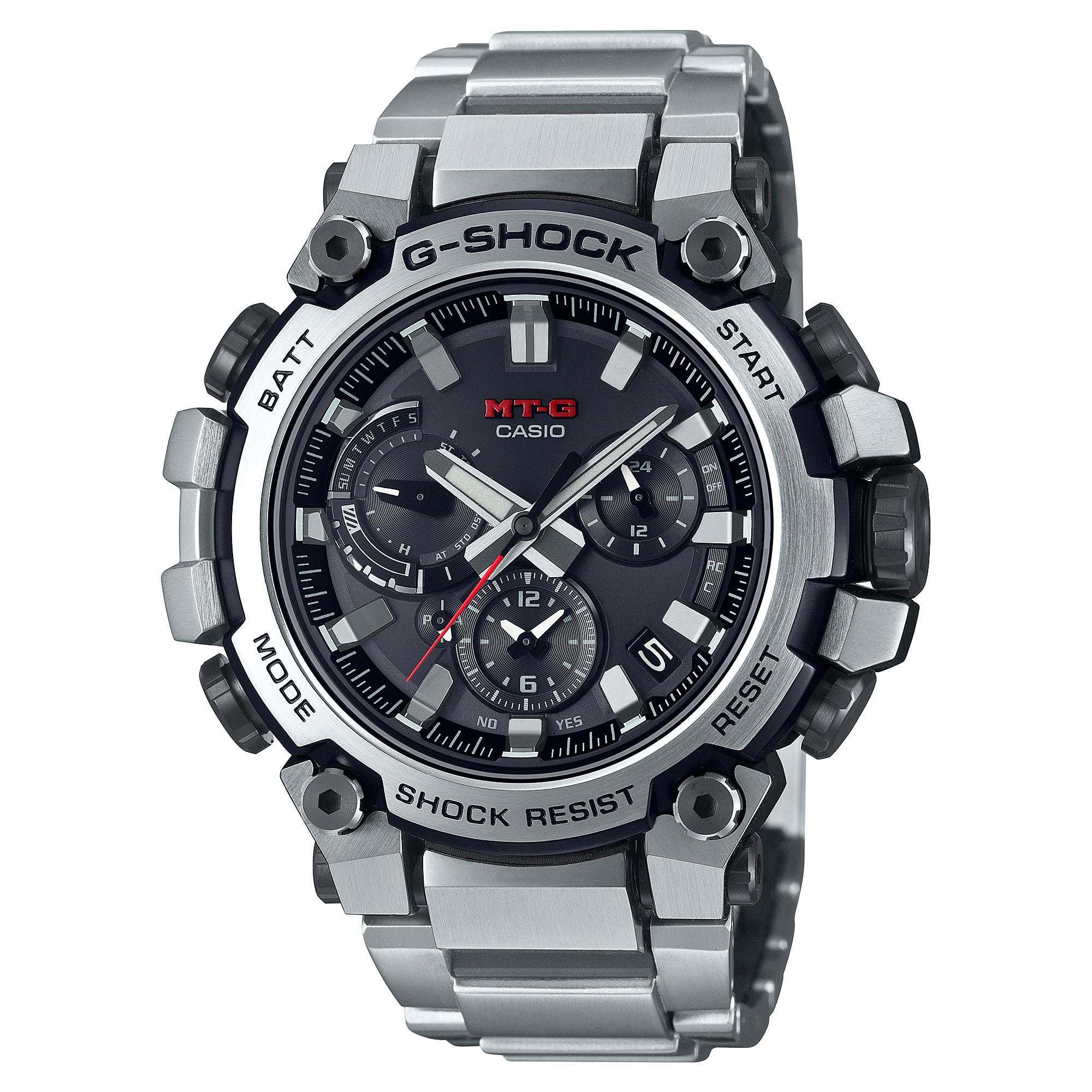 Casio Men s Stainless Steel 200M Water Resistant Quartz Watch MTG-B3000D-1A чёрный