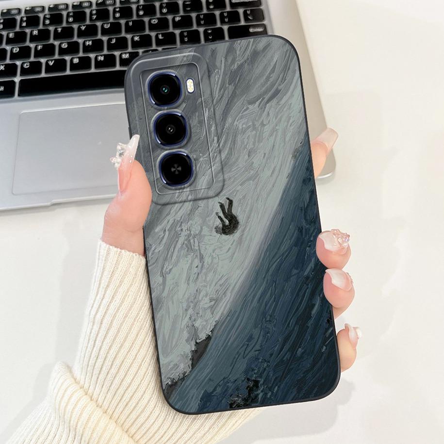 For Itel City 100 Case Luxury Sunset Marble Painted Soft Liquid Silicone Shockproof Cover For Itel City 100 2025 City100 4G Capa
