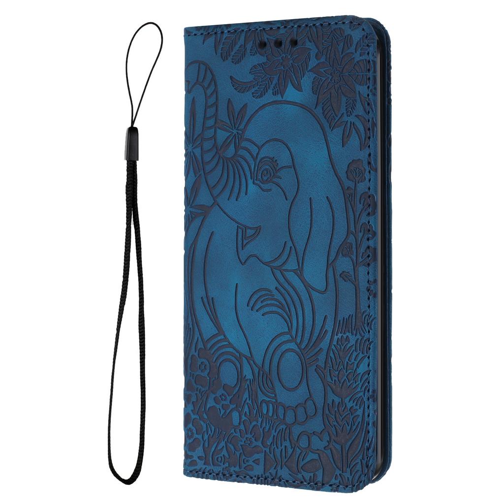 For Samsung Galaxy S23 Case Leather Magnetic Wallet Phone Cover Elephant Pattern