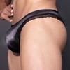 Hollow Back Sissy Lingerie Men'S Oil Glossy See Through Panties Gay Slip Briefs Nylon Shiny Elastic U Convex Pouch Nightwear