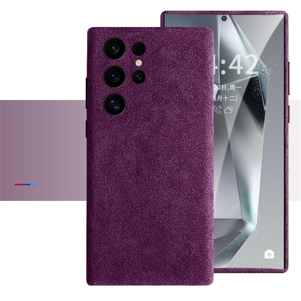 

Оригинальный чехол из алькантары с MagSafe для Samsung Galaxy S24 S25 S25 Ultra Магнитная крышка Galaxy S25 Ultra фиолетовый