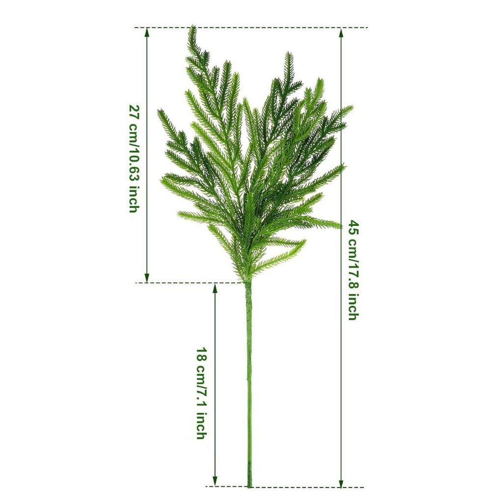 Plastic Artificial Norfolk Pine Branches DIY Wreath Christmas Pine Stem Christmas