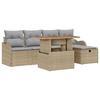 VidaXL Ensemble de sofa de jardin de 6 pièces avec coussins beige poly rattan 3359934