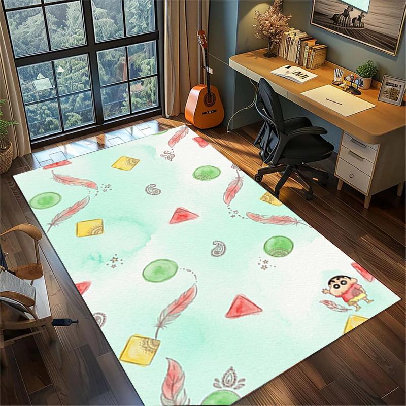 Large Area Crayon Shin-chan Rug Non Slip Washable Floor Mat Bedroom Gamer Room Decor