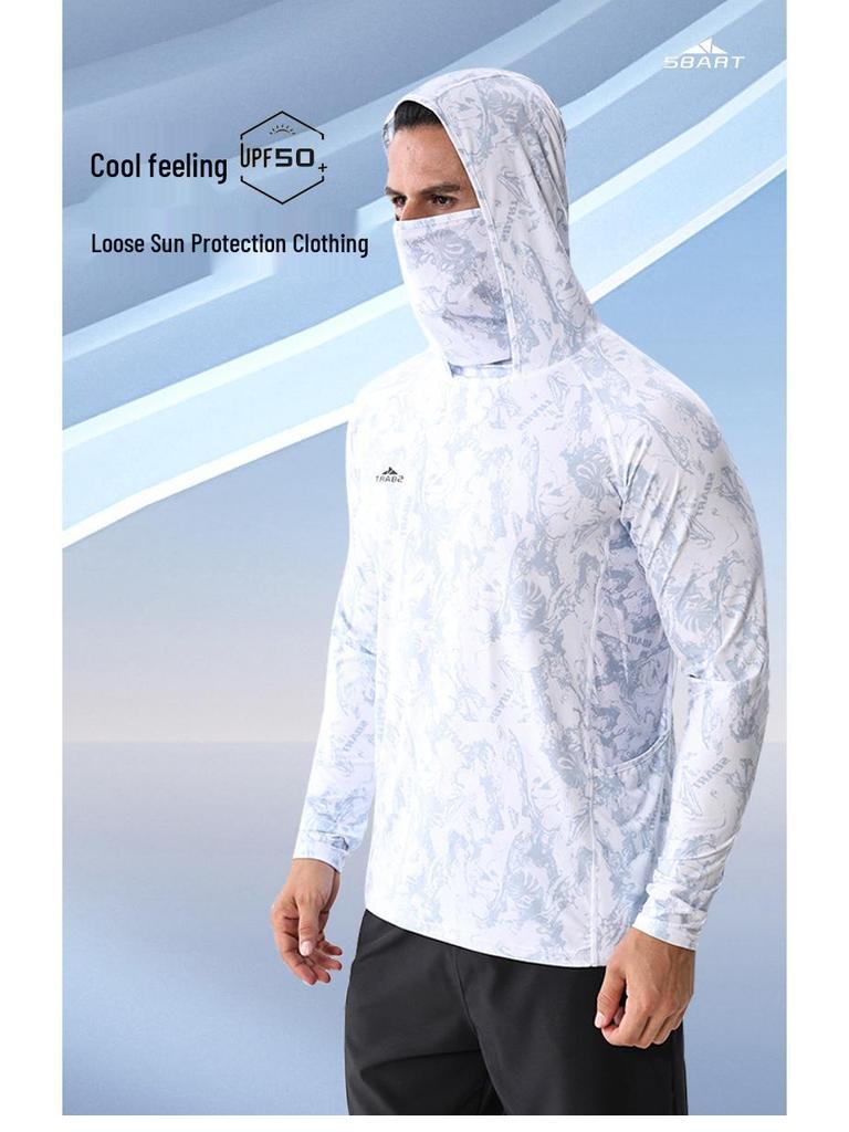 Men's Summer 25 Quick-Dry Breathable Hooded Fishing Sun Protection Clothing with Mask