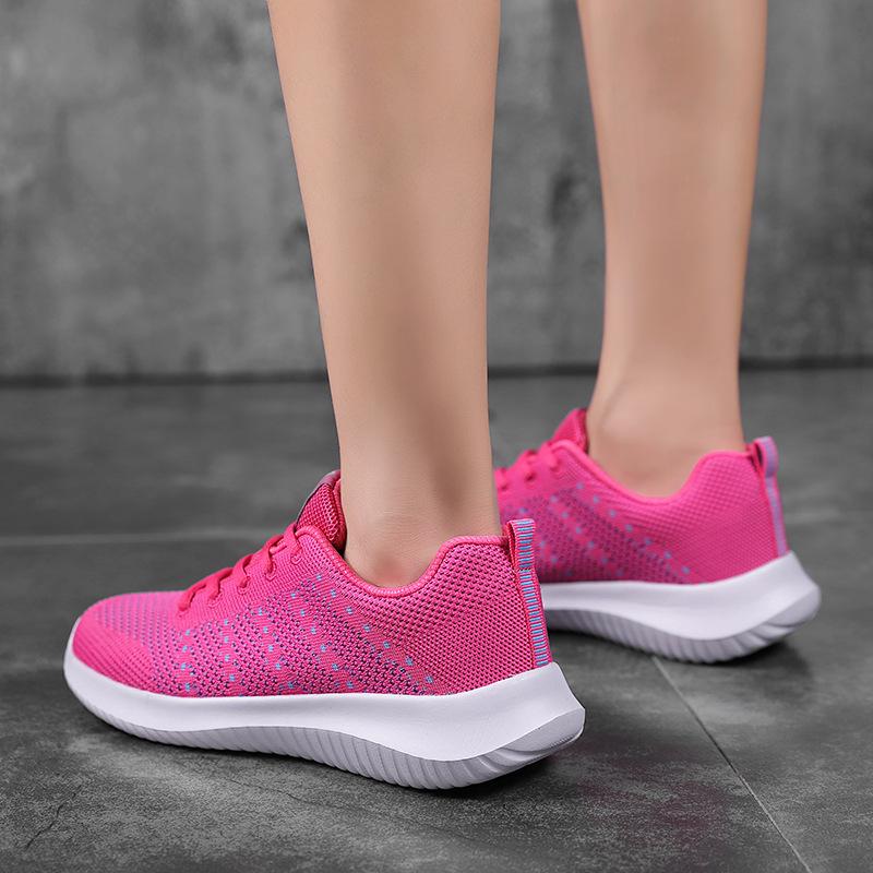 Autumn fly-woven women's shoes versatile sports casual shoes lace-up student shoes women's shoe size