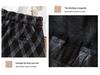 Women's Plaid Wool Hip-Hugging Half Skirt with Elastic Waist and Back Slit, 2025 Winter Collection