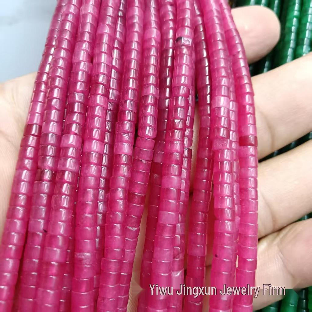 2x4mm Natural Agate Stone Separator Beads for DIY Jewelry Making - Loose Semi-Finished Accessories In Stock