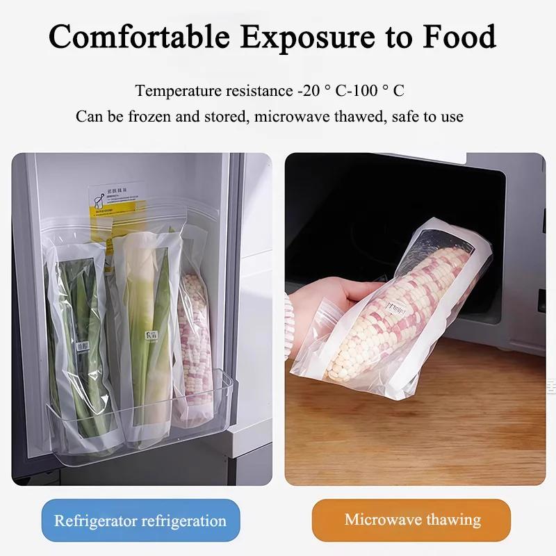 30/60PCS Fruits Vegetables Fresh-keep Bags Reusable Refrigerator Storage Thickened Leakproof Containers Kitchen Sealed Packaging Supplies