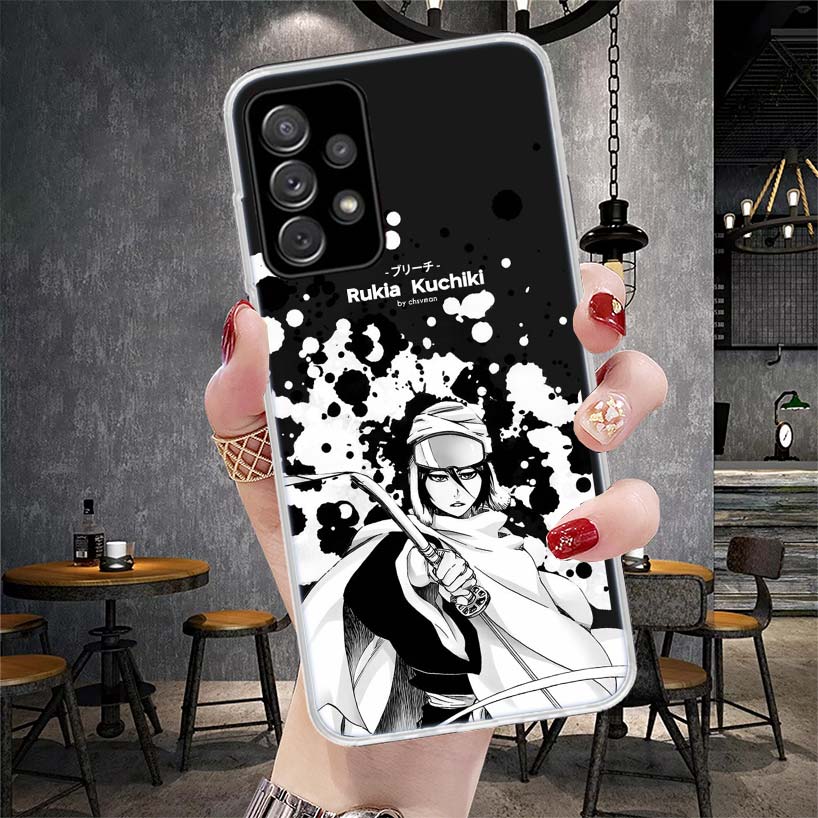 Bleach Kuchiki Rukia Soft Phone Case For Samsung Galaxy A12 A22 A32 A52 A72 A02S A51 A50S A71 A70 A31 A20S Note 20 Ultra S10 A10