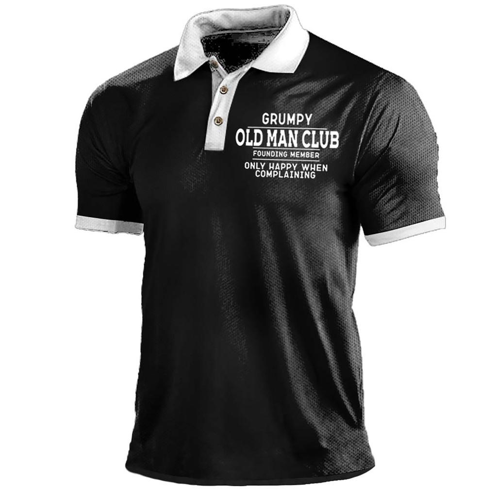 Men's Summer Leisure Culture Breathable Short Sleeved Polo Shirt Top