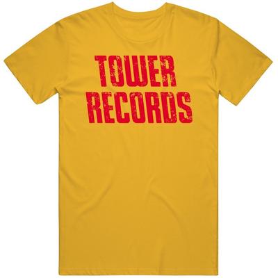 Tower Records Zniszczona Koszulka Unisex