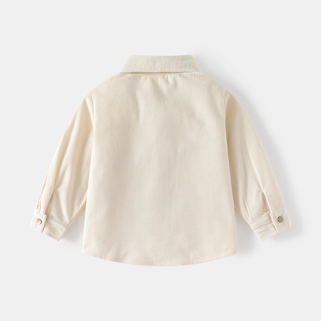 Kinderhemden 2025 Frühjahr neue Produkte Jungen Langarm-Cordhemden Jungen Revers einfarbige Strickjacke Großhandel