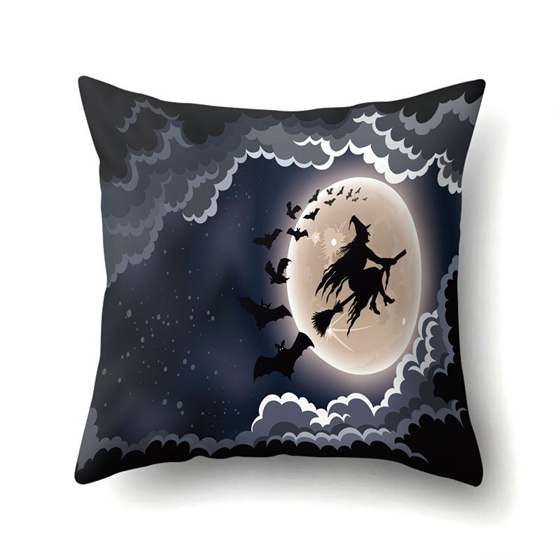 Halloween Polyester Kissenbezug Auto Lendenkissen Kürbis Sofa Kissenbezug Heim Wohnzimmer Kissenbezug
